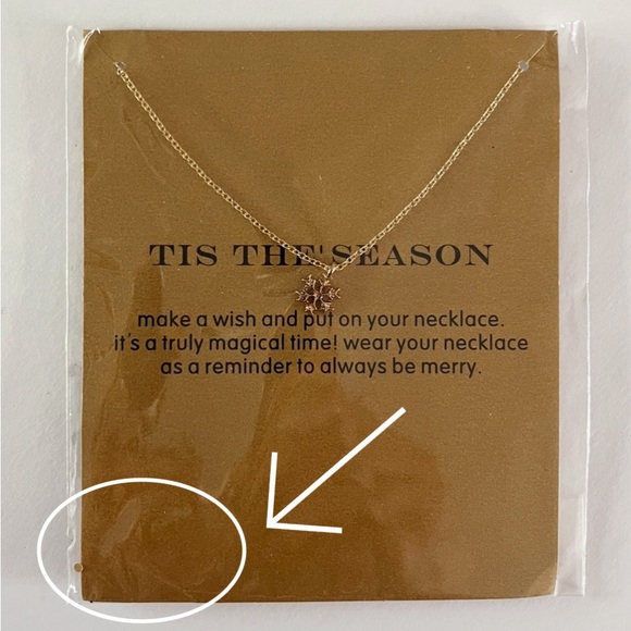 Gold Dainty Snowflake Necklace Gift - Picture 8 of 10